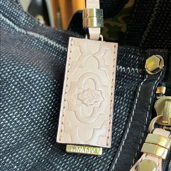 ORYANY Large Canvas Hobo Shoulder Bag Leather Trim | Front & Back Zip Pockets - Picture 5 of 14